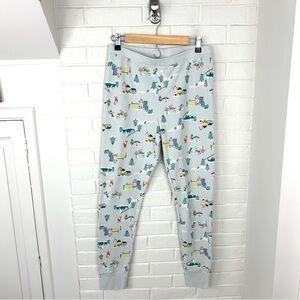 Old Navy Waffle Knit Holiday Winter Print Lounge Pants Size L